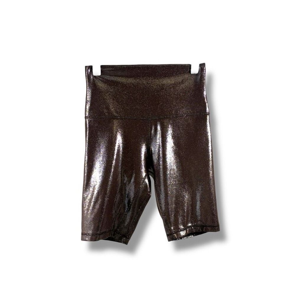 Lululemon Align High Rise Short 8” Shine in Radiante Foil Print French Press Siz